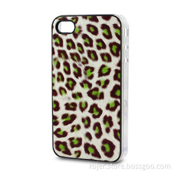 Case for iPhone 4, Customized Patterns and Logos Accepted, Made of PC and PU Materials